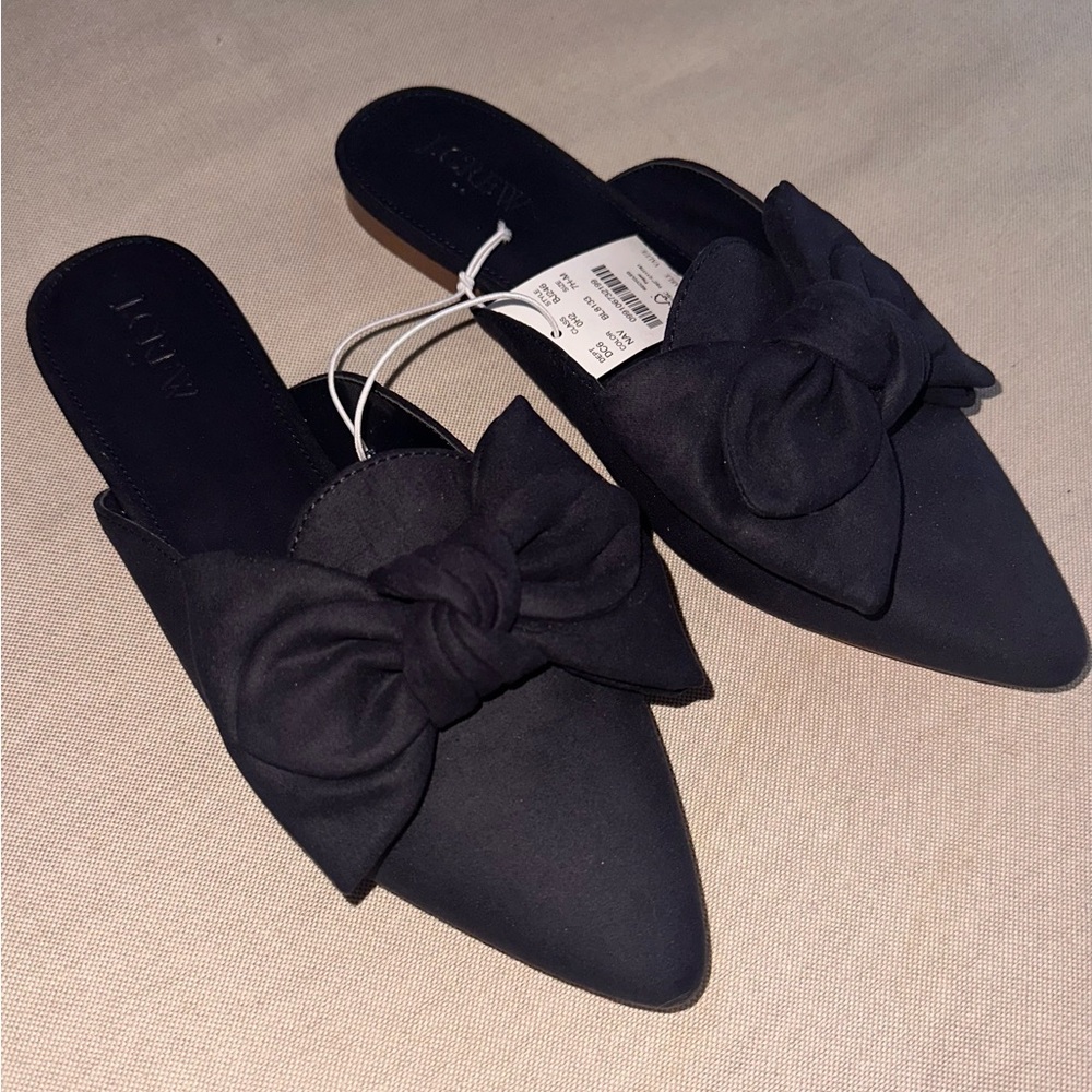 JCrew Ladies Backless Slides 7.5 Navy